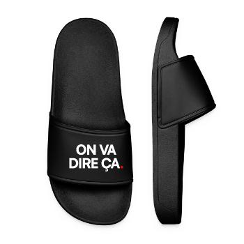 ON VA DIRE. – Expression Sarcastique Minimaliste - Claquettes Femme - noir - Devant