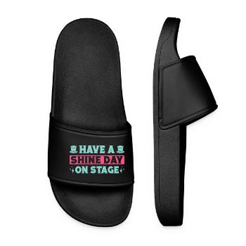 Musical Theatre Have A Shine Day Theater Gift - Frauen Badelatschen - Schwarz - Vorne