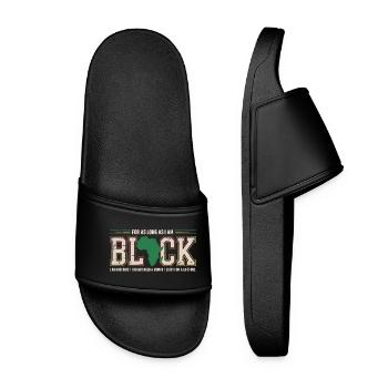 Fierté Afro Black History Month Vintage - Claquettes Femme - noir - Devant