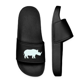 Pastell Rhino Silhouette - Frauen Badelatschen - Schwarz - Vorne