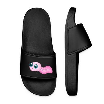 Cute Pink Tadpole - Women’s Pool Sliders - black - Front