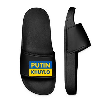 putin khuylo - Frauen Badelatschen - Schwarz - Vorne