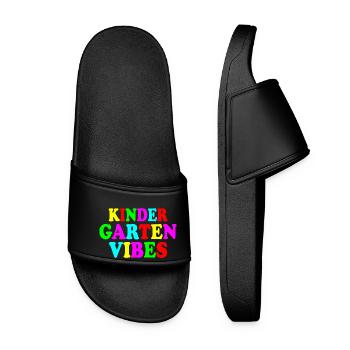 kindergarten vibes - Frauen Badelatschen - Schwarz - Vorne