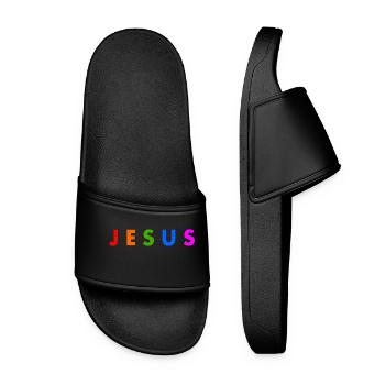 Jesus - Women’s Pool Sliders - black - Front