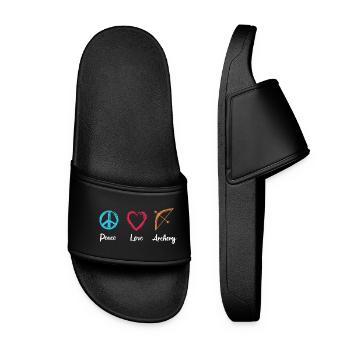 Peace Love Archery - Women’s Pool Sliders - black - Front