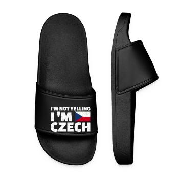 I'm not yelling I'm Czech Tscheche - Women’s Pool Sliders - black - Front