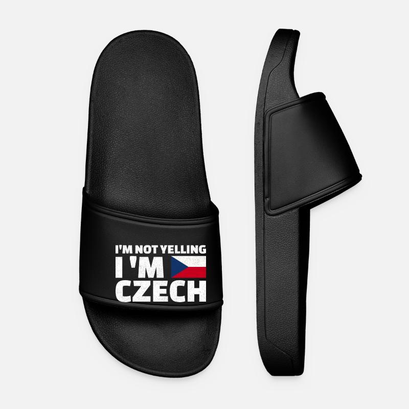 I'm not yelling I'm Czech Tscheche - Frauen Badelatschen - Schwarz