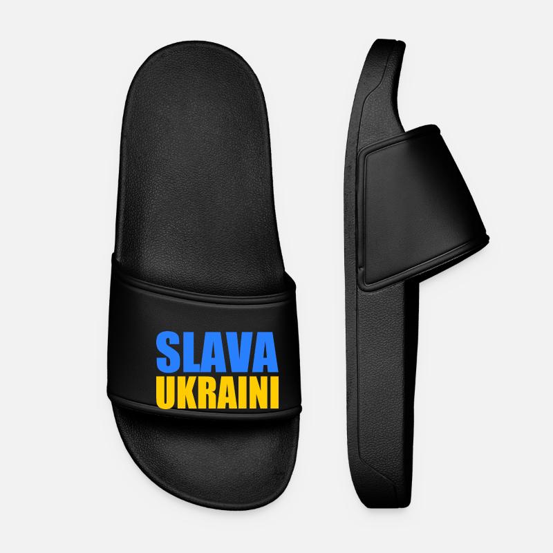 Slava ukraini - Frauen Badelatschen - Schwarz