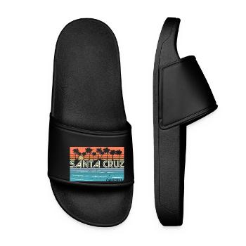 Santa Cruz California vintage retro 70er 80er - Frauen Badelatschen - Schwarz - Vorne