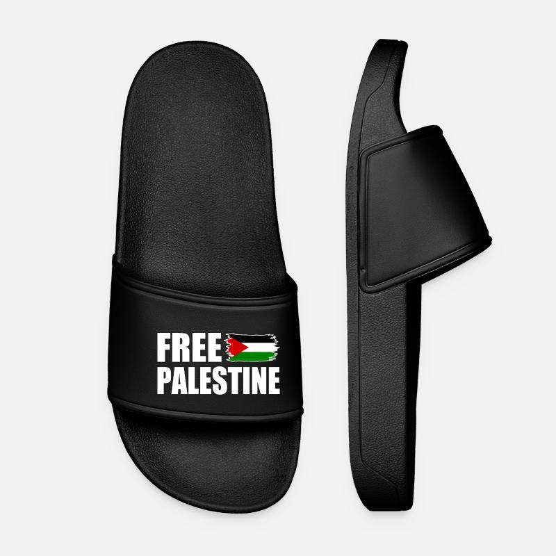 Free palestine - Women’s Pool Sliders - black