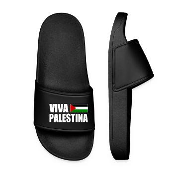Viva palestina - Frauen Badelatschen - Schwarz - Vorne