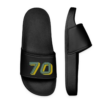 70. 70 ANS. 70e ANNIVERSAIRE. ANNIVERSAIRE 70 ANS. - Claquettes Femme - noir - Devant