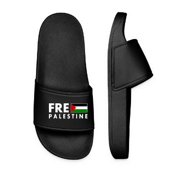 Free palestine - Frauen Badelatschen - Schwarz - Vorne