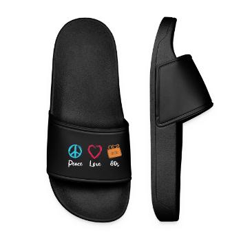 Peace Love 80s - Women’s Pool Sliders - black - Front