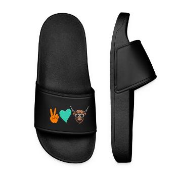 Bovins vaches Bovins Highland - Claquettes Femme - noir - Devant