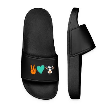 Vache Highland Bovins Vaches - Claquettes Femme - noir - Devant