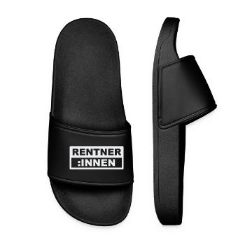 Lustiges Rentner-Design - Frauen Badelatschen - Schwarz - Vorne