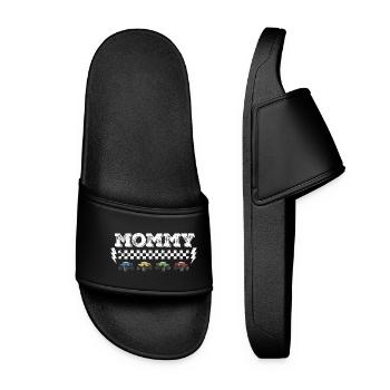 Mommy Monster Truck Offroad Power Mutter Design - Frauen Badelatschen - Schwarz - Vorne