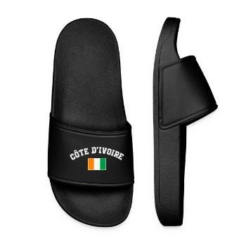 Ivory Coast Pride Cote D'Ivoire Heritage Elephant  - Claquettes Femme - noir - Devant