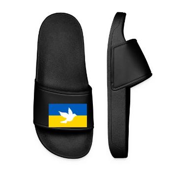 Ukraine - Frauen Badelatschen - Schwarz - Vorne