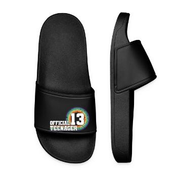 Adolescent officiel 13, cadeau cool 13e anniversaire - Claquettes Femme - noir - Devant