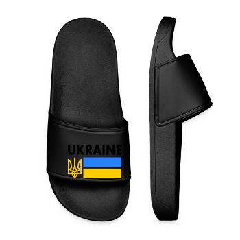 Ukraine - Frauen Badelatschen - Schwarz - Vorne