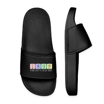 Central elements to deal with stupidity - Women’s Pool Sliders - black - Front