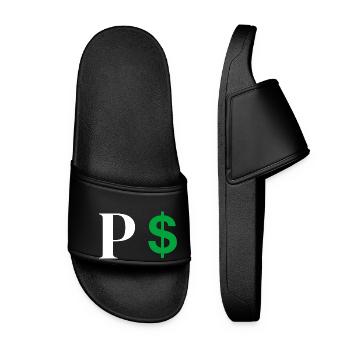 Lettre p dollar - Claquettes Femme - noir - Devant