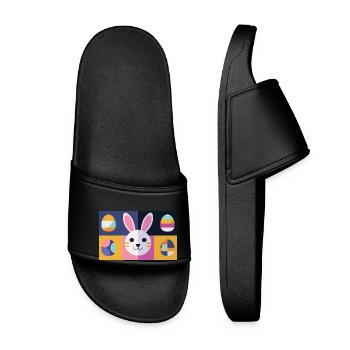 Lapin de Pâques n°12 - Claquettes Femme - noir - Devant