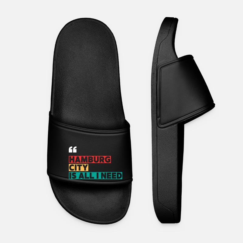Hamburg City is all i need - Women’s Pool Sliders - black