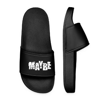 Maybe Party Flirt Design – Cheeky Idea & Swag - Women’s Pool Sliders - black - Front