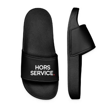 Out of order, humor, modern fatigue - Women’s Pool Sliders - black - Front