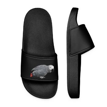 grauer Vogel - Frauen Badelatschen - Schwarz - Vorne