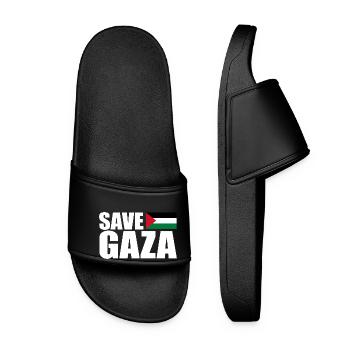 Save gaza - Women’s Pool Sliders - black - Front