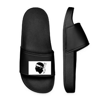 Drapeau Corse / Corse flag - Claquettes Femme - noir - Devant
