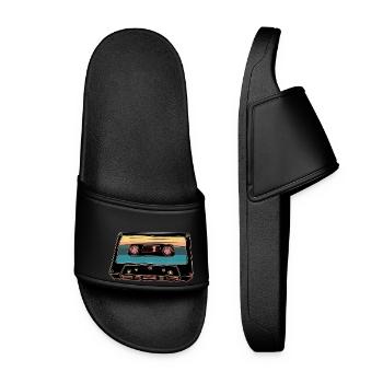 Cassette Vintage 80's - Women’s Pool Sliders - black - Front