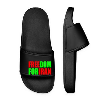 Freedom for iran - Women’s Pool Sliders - black - Front