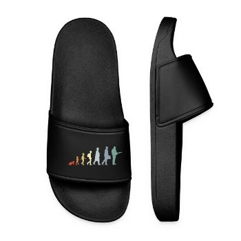 Gitarrist Evolution - Frauen Badelatschen - Schwarz - Vorne