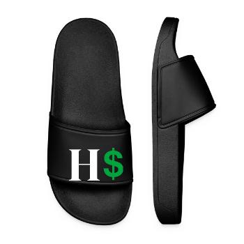 Lettre h dollar - Claquettes Femme - noir - Devant