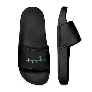 blacksmith hammer heartbeat metalworker - Women’s Pool Sliders - black - Front