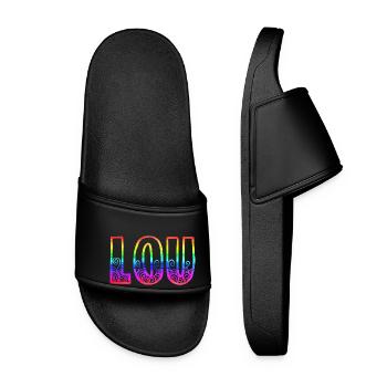 lou rs arc-en-ciel - Claquettes Femme - noir - Devant