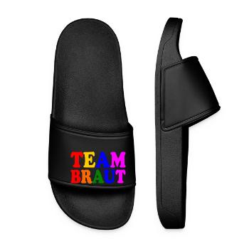 Team braut - Frauen Badelatschen - Schwarz - Vorne
