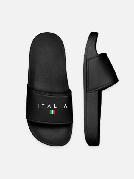 Drapeau de l’Italie, fierté italienne - Claquettes Femme - noir