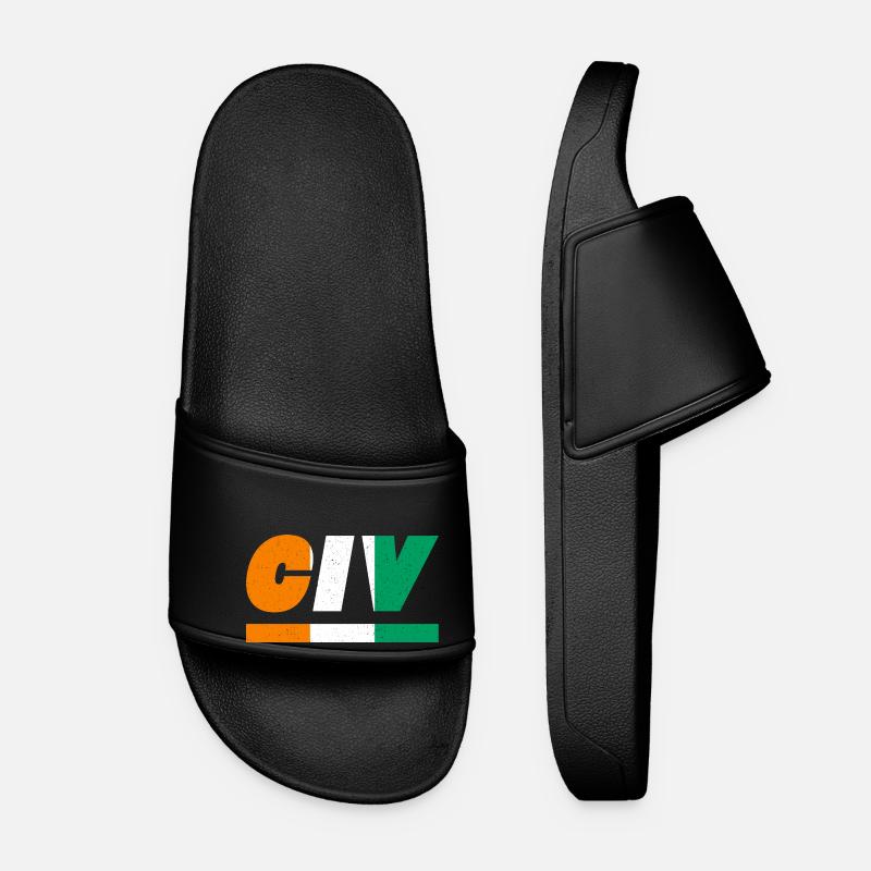 Côte d’Ivoire Drapeau drapeau CIV - Claquettes Femme - noir