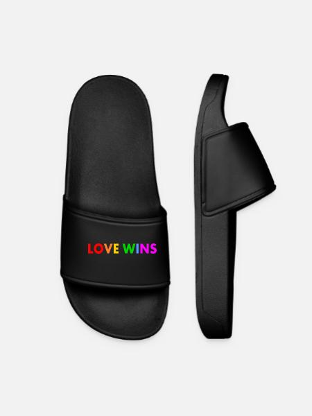 Love wins - Frauen Badelatschen - Schwarz