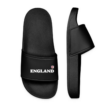 England Crest Typography - Women’s Pool Sliders - black - Front