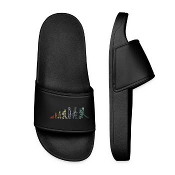 Évolution du hockey sur glace - Claquettes Femme - noir - Devant