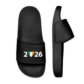 I love Ireland 2026, holidays in Ireland 2026 - Women’s Pool Sliders - black - Front