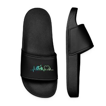 Heartbeat Roller Motor Roller - Frauen Badelatschen - Schwarz - Vorne