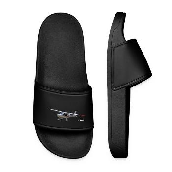 C42 Ultraleichtflugzeug Flugzeug Flieger - Frauen Badelatschen - Schwarz - Vorne